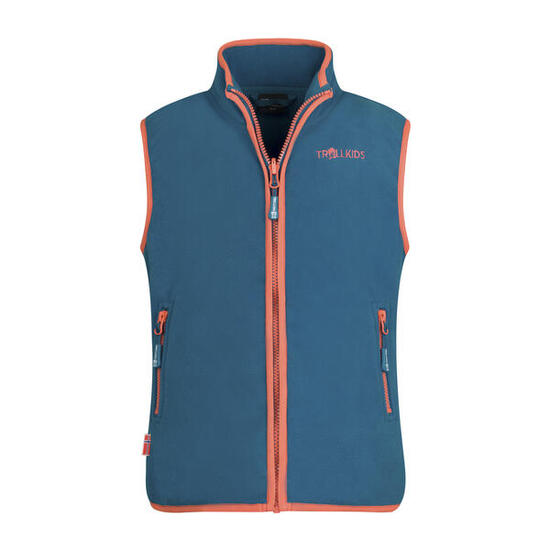 Gilet polaire enfant Arendal Atlantis bleu/orange