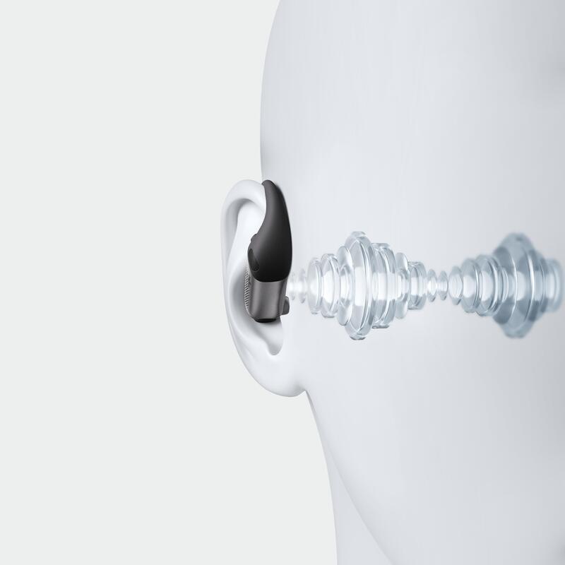 Căști Bluetooth OpenFit Pro Negre – Design Open-Ear, Reducere a Zgomotului
