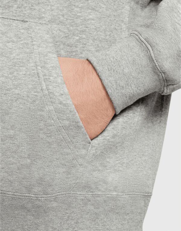 Sweat À Capuche SPORTSWEAR CLUB Adulte (Gris Foncé Chiné / Argenté Mat / Blanc) 4/4