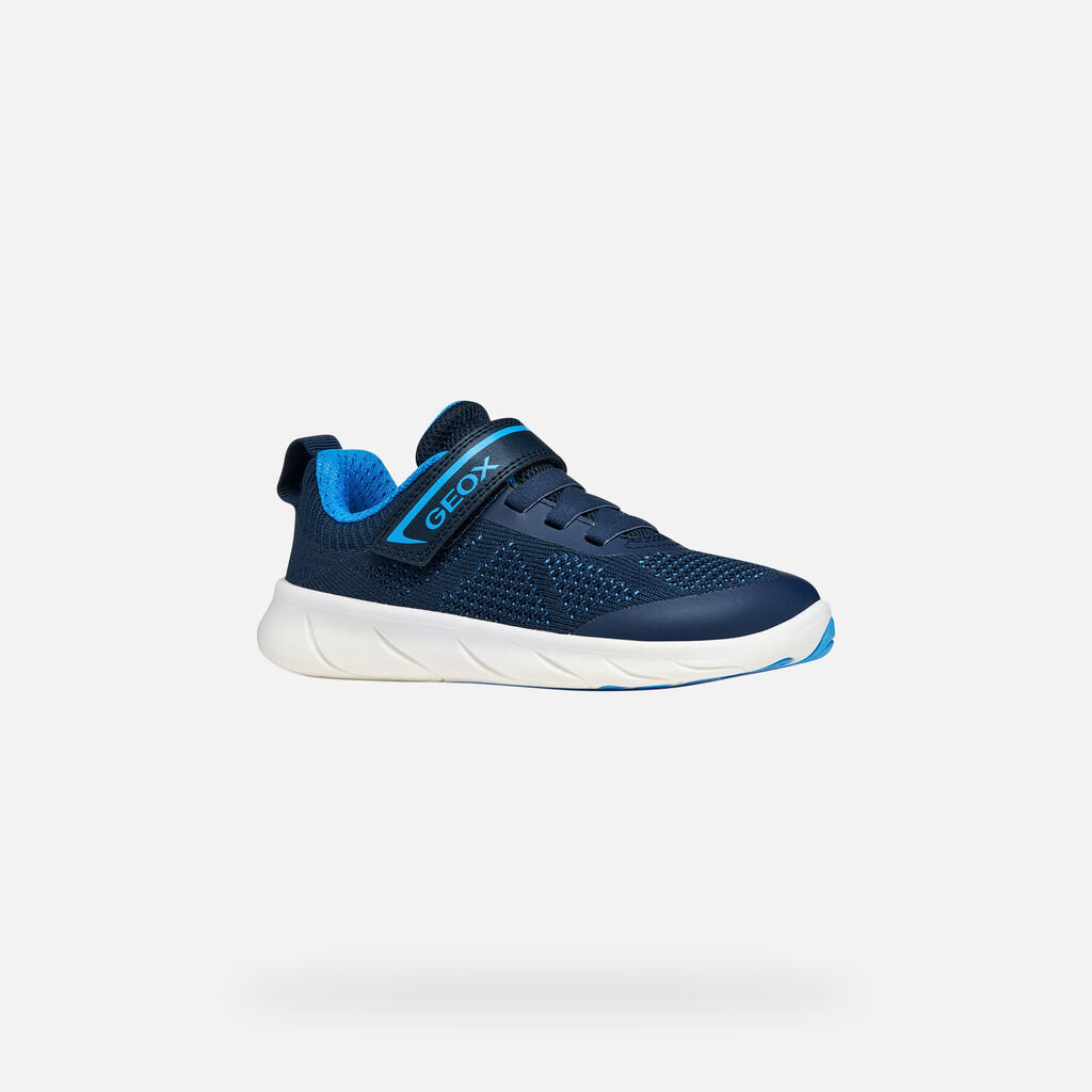 Baskets Garçon FOOT-RUN BOY Bleu Marine/Bleu Ciel 3/7