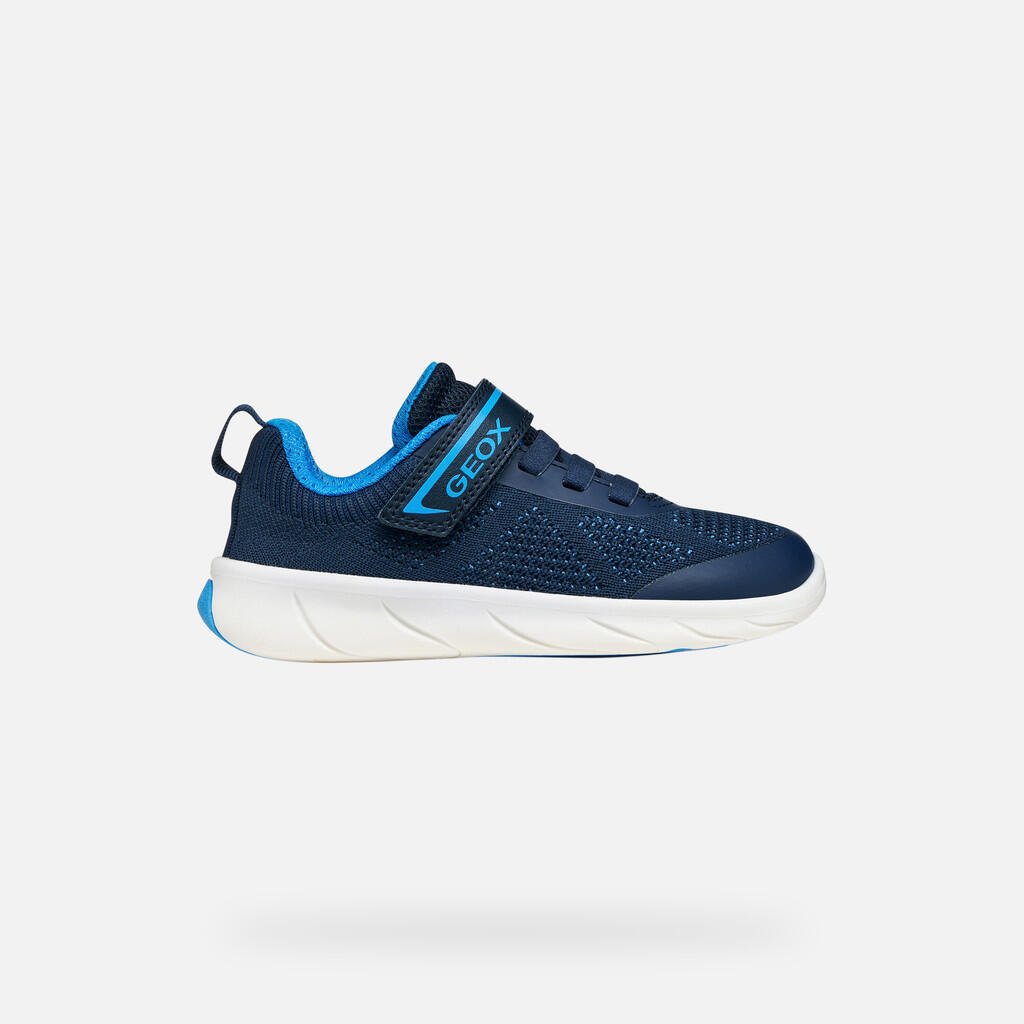 Baskets Garçon FOOT-RUN BOY Bleu Marine/Bleu Ciel 2/7