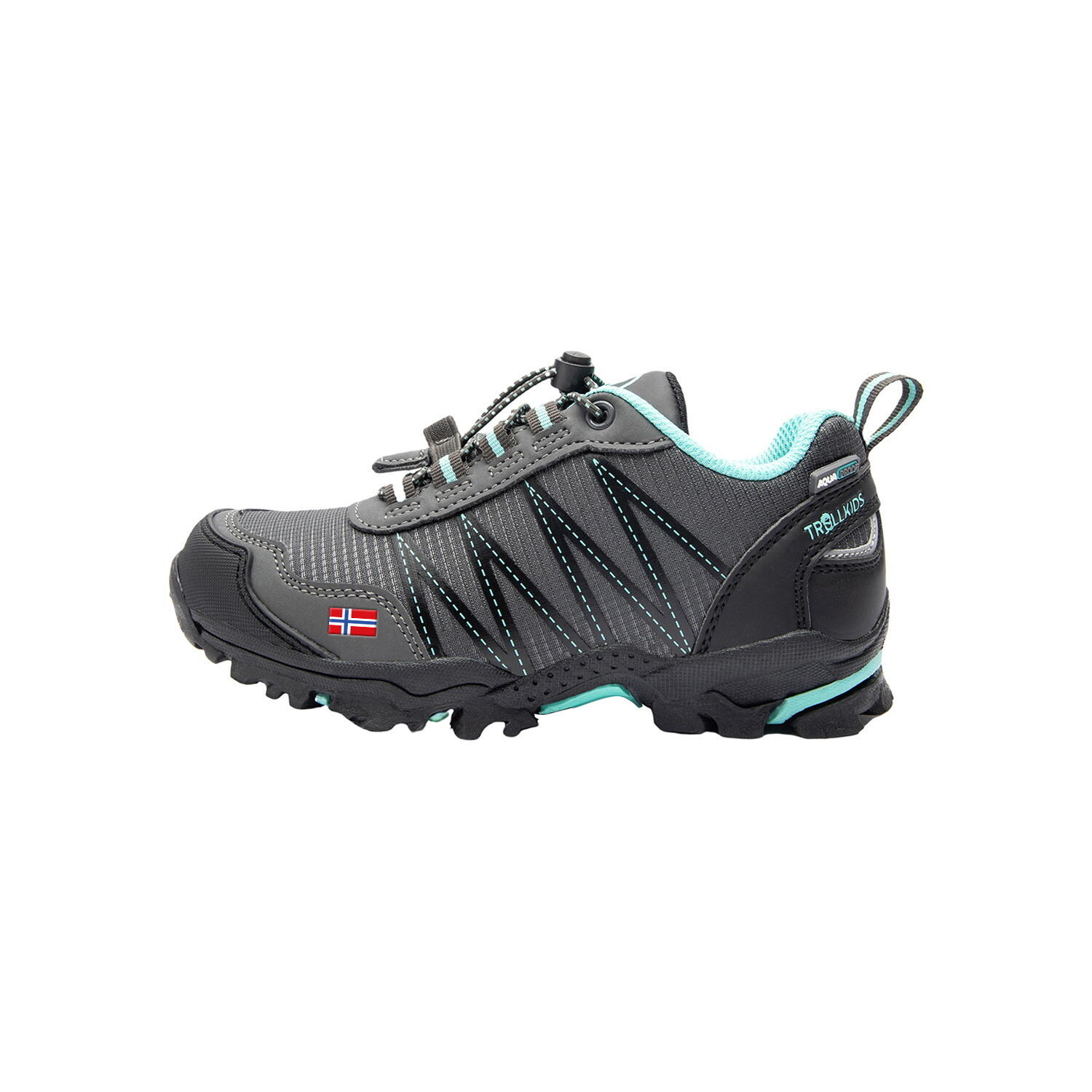 Chaussures de randonnée pour enfants Trolltunga Imperméable Anthracite / Menthe 2/7