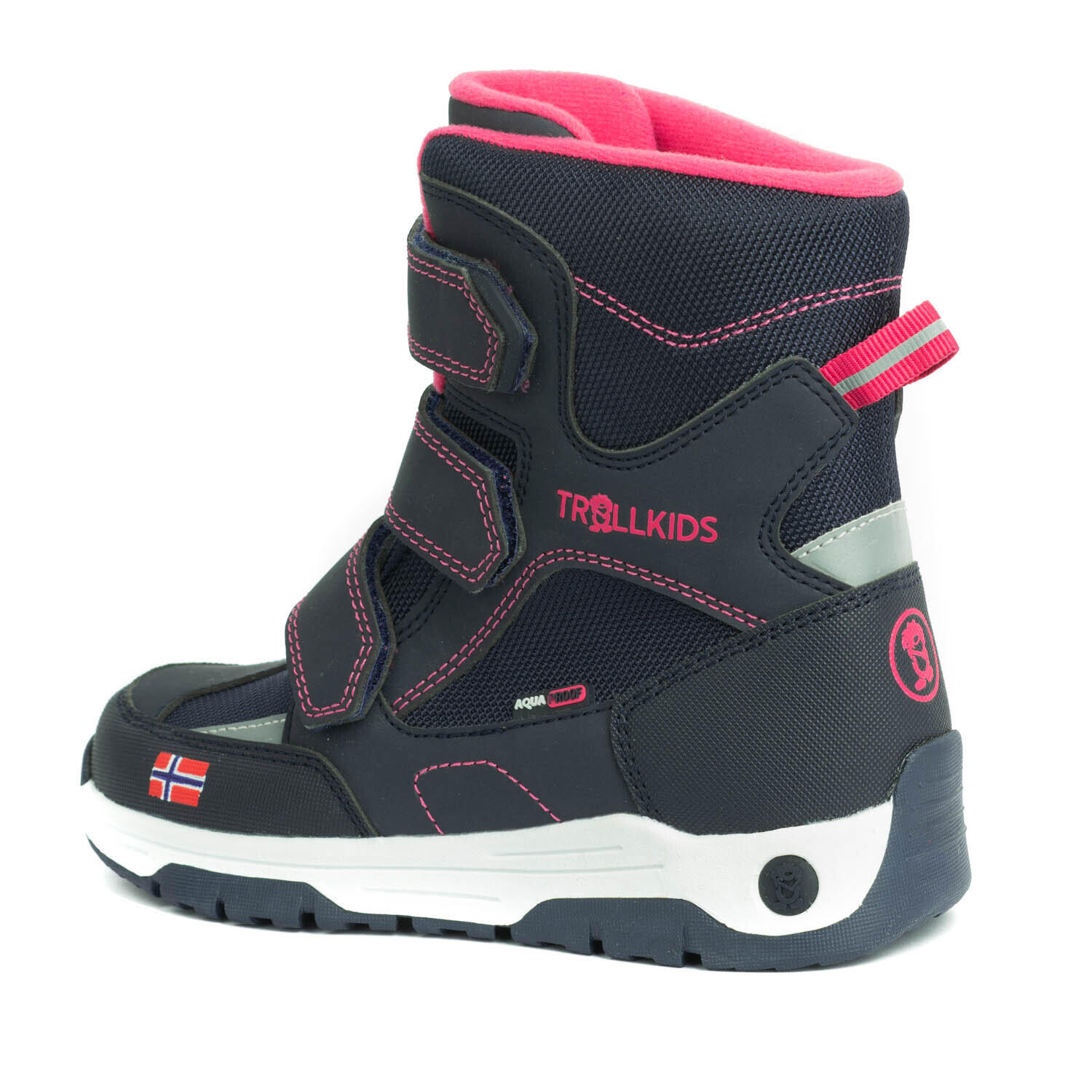 Enfants Chaussures d'hiver Lofoten bleu marine / rose vif 3/5