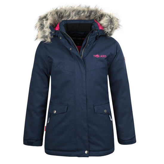Filles manteau d'hiver Oslo XT imperméable bleu marine / magenta