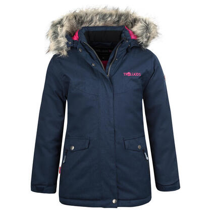 Filles manteau d'hiver Oslo XT imperméable bleu marine / magenta