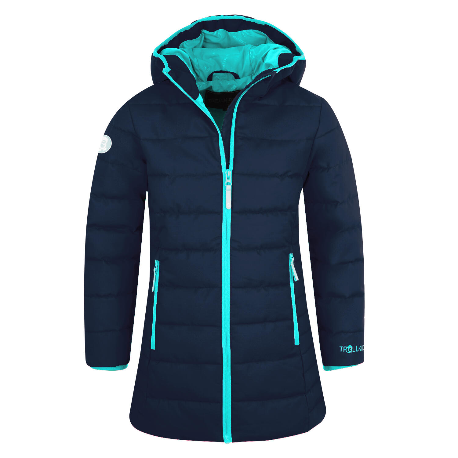 Trollkids - Manteau Enfant Stavanger Bleu Marine/menthe - Doudoune Synthétique - Bleu - 13-14 Ans - Decathlon