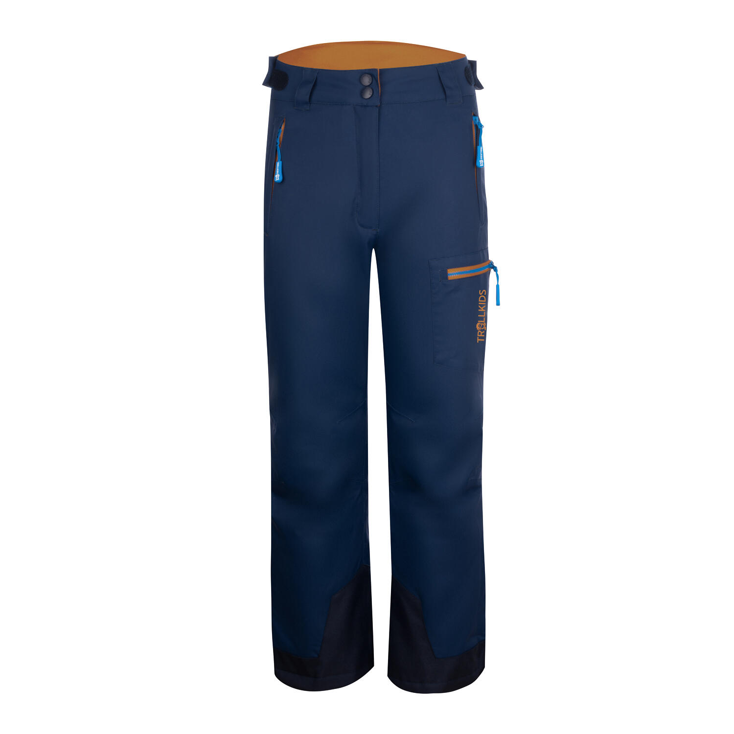 Trollkids - Pantalon Ski Enfant Hallingdal Bleu Marine/bronze Imperméable Polyester - Pantalons - Bleu|marron - 3 À 4 Ans - Decathlon