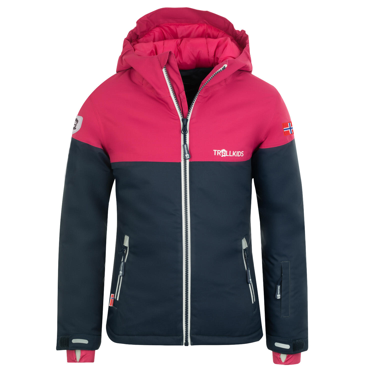 Trollkids - Veste De Ski Fille Hallingdal Bleu Marine Imperméable Matelassée - Veste - Bleu|rose - 4-5 Ans - Decathlon