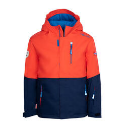 Veste de ski Hallingdal enfant imperméable vert clair/bleu marine