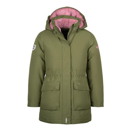 Manteau Alesund pour filles Olive foncé/Violet