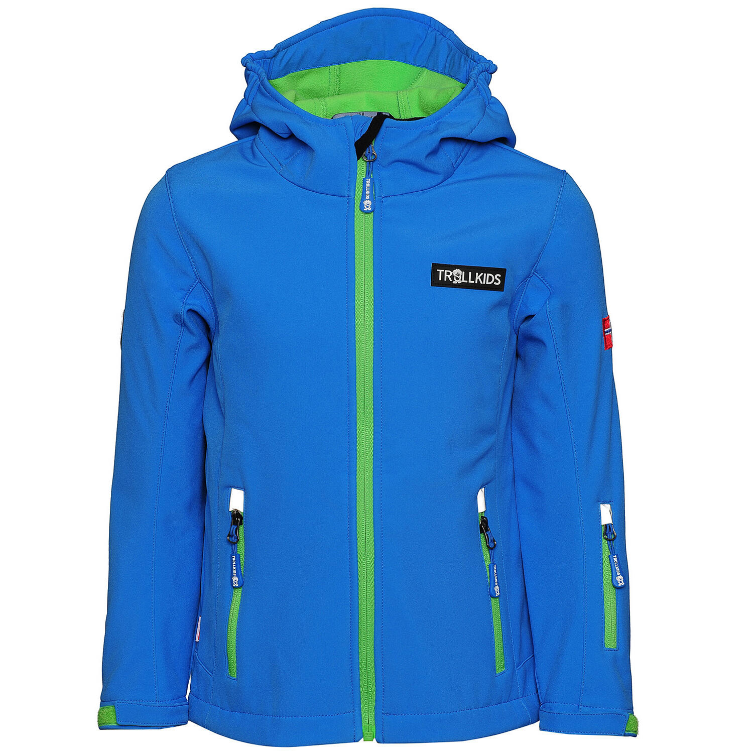 Trollkids - Veste Softshell Oslofjord Pour Enfants Imperméable Et Coupe-vent Bleu Moyen/vert - Softshell - Bleu|vert - 7-8 Ans - Decathlon