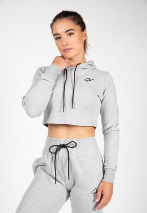 Pixley Crop Top Hoodie - Zwart