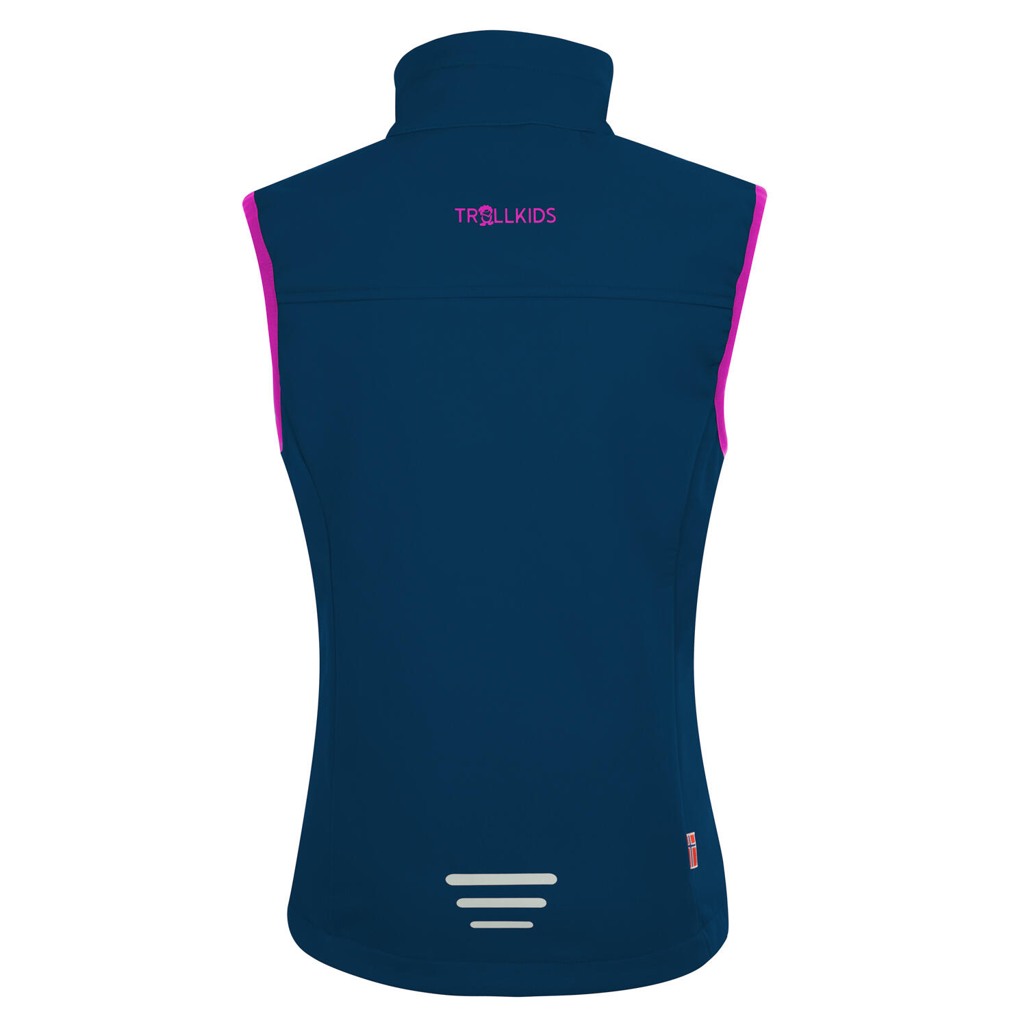 Gilet enfant Trollfjord déperlant bleu marine/magenta 2/3