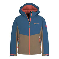Veste enfant Kristiansand Atlantis bleu/marron moka/orange papaye
