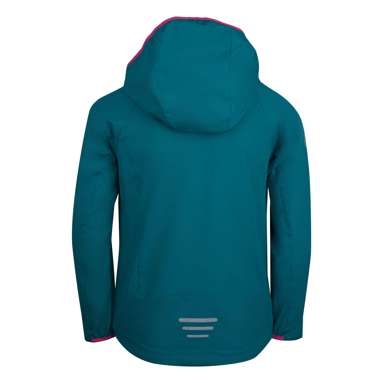 Veste softshell fille Kvalvika vert émeraude/rose 2/3