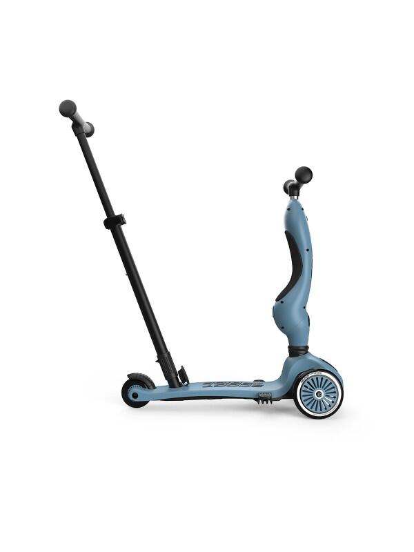 Trottinette 2-en-1 avec siège & canne - Highwaykick 1 Acier 3/7