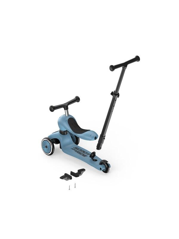 Trottinette 2-en-1 avec siège & canne - Highwaykick 1 Acier 5/7