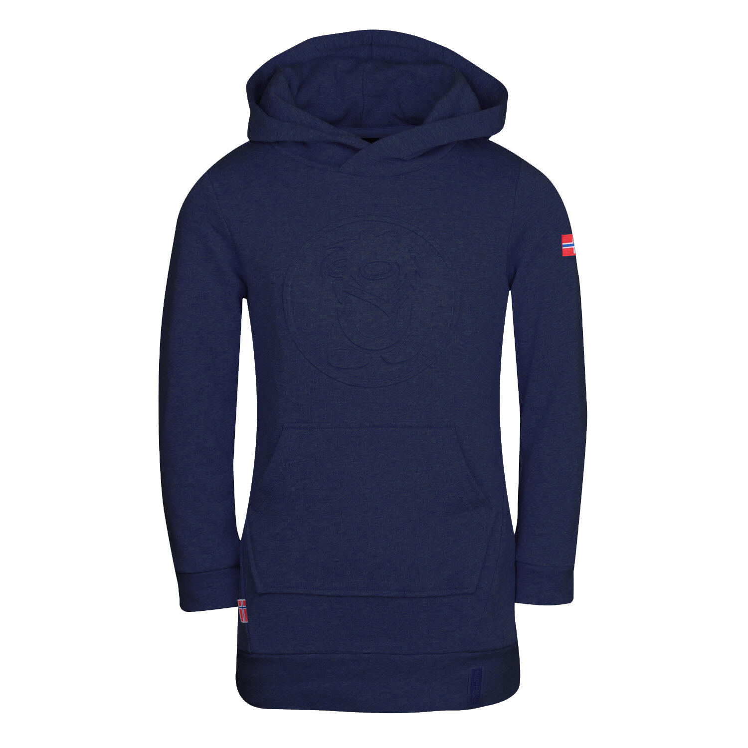 Robe fille Sandefjord bleu marine / orange 1/2