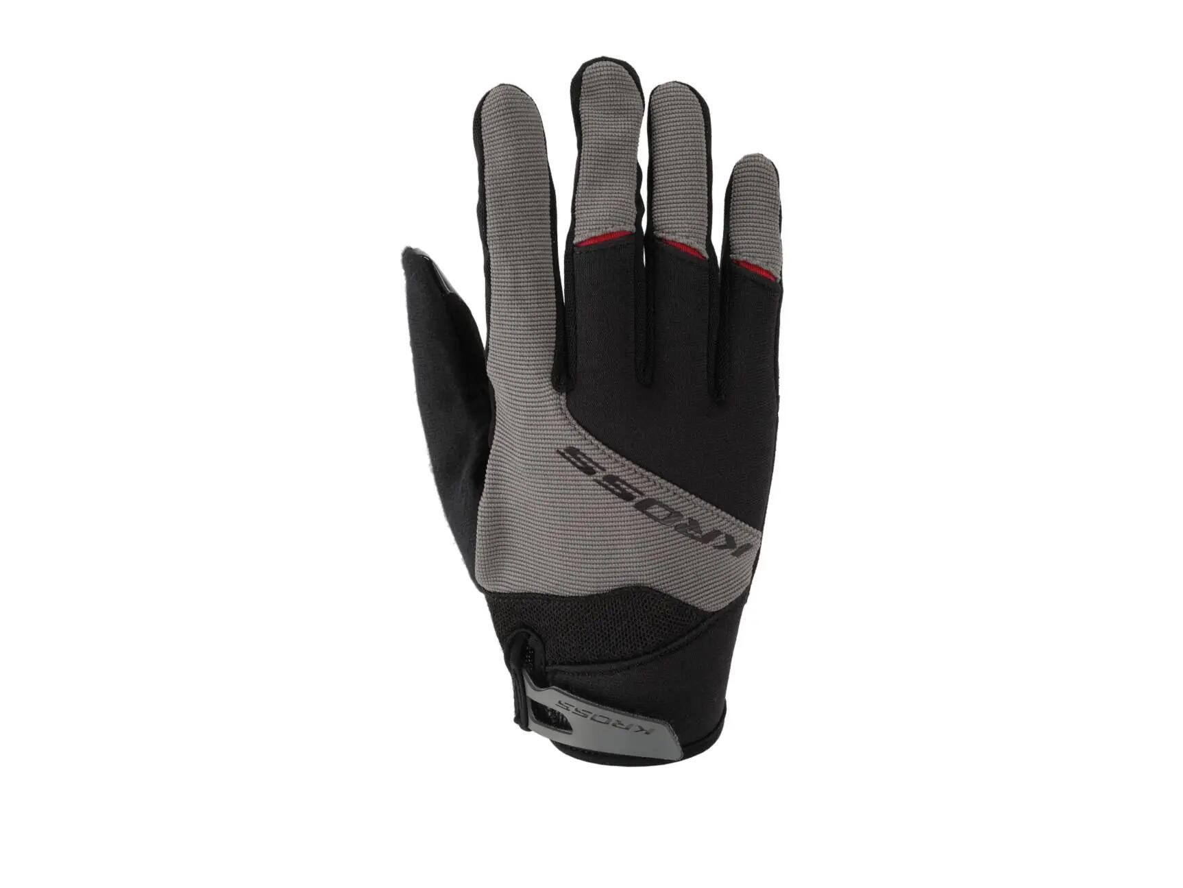 Mănuși enduro KROSS Rocker, gri/negru, L 2/3