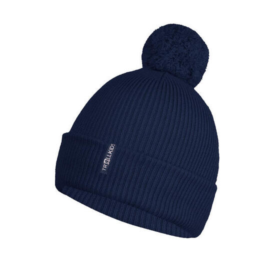 Bonnet à pompon fille Holmenkollen bleu marine