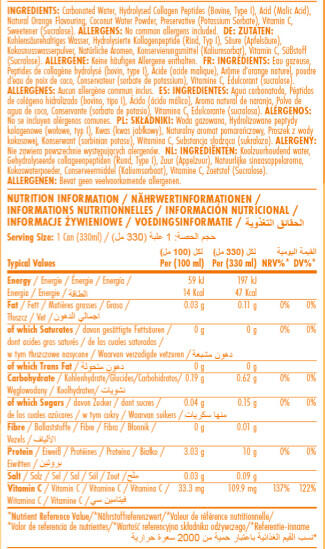 Boissons protéinées - Sparkling Protein Water - Eclats d'Orange 3/3