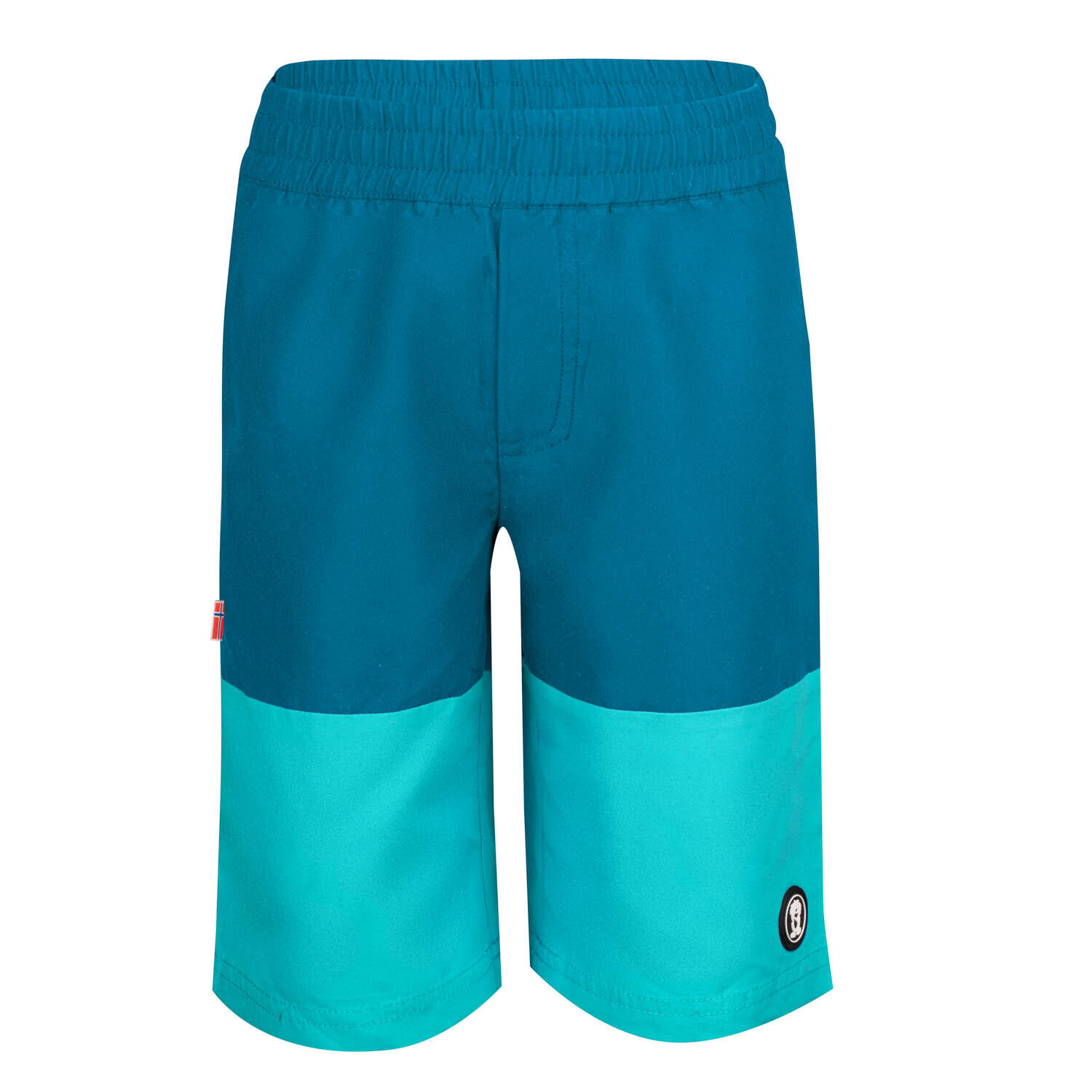 Trollkids - Short De Bain Enfant Kroksand Bleu Pétrole/vert - Maillot De Bain 1 Pièce - Bleu|turquoise|vert - 7-8 Ans - Decathlon