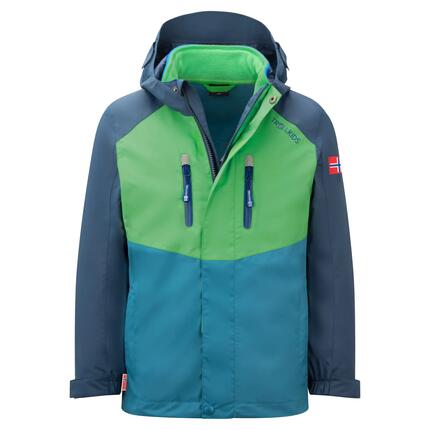 Veste 3en1 enfant Bryggen marron moka/orange/bleu Atlantis