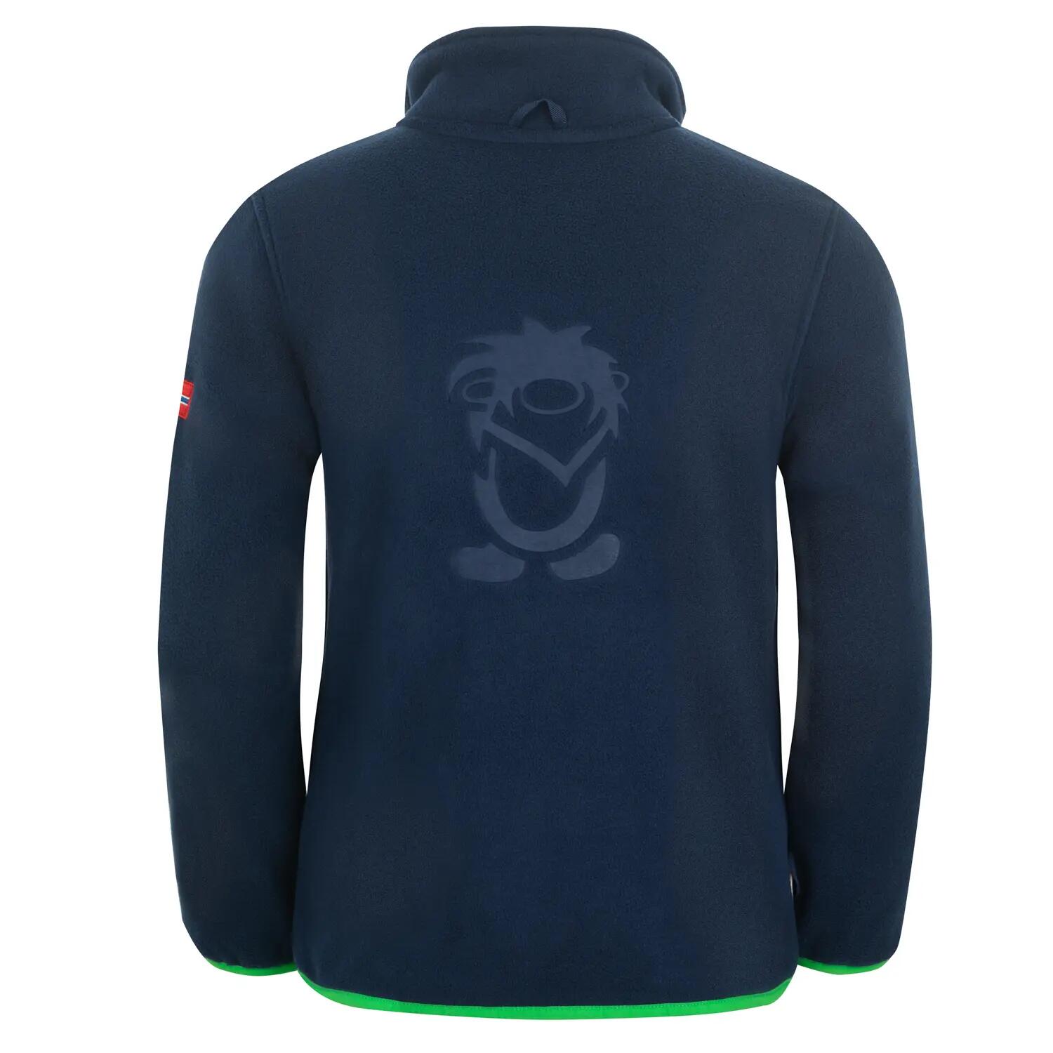 Kids Fleece Jacket Oppdal XT Ademend Isolerend Marineblauw/Lichtgroen 2/2