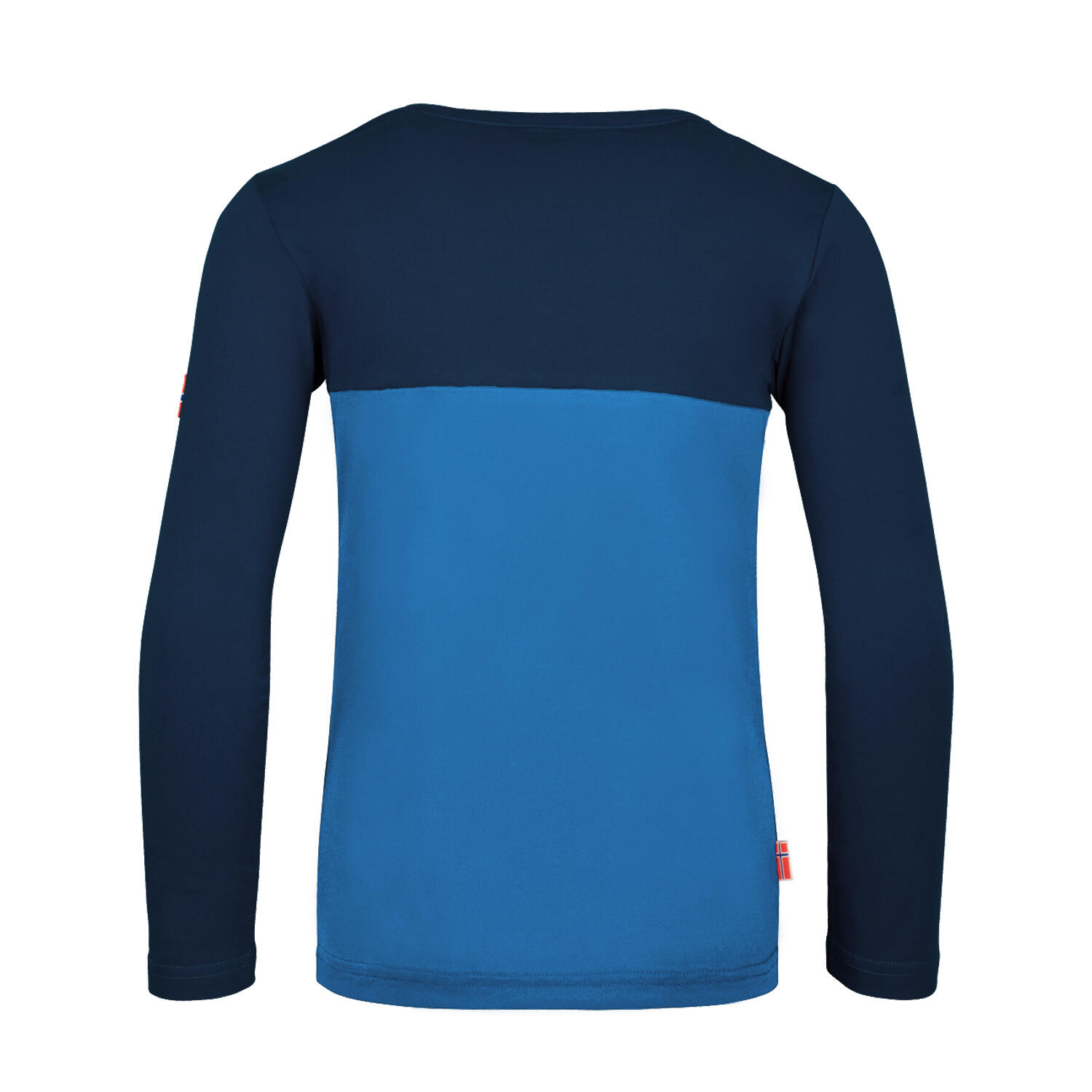 T-shirt long enfant Bergen bleu marine / bleu moyen 2/3