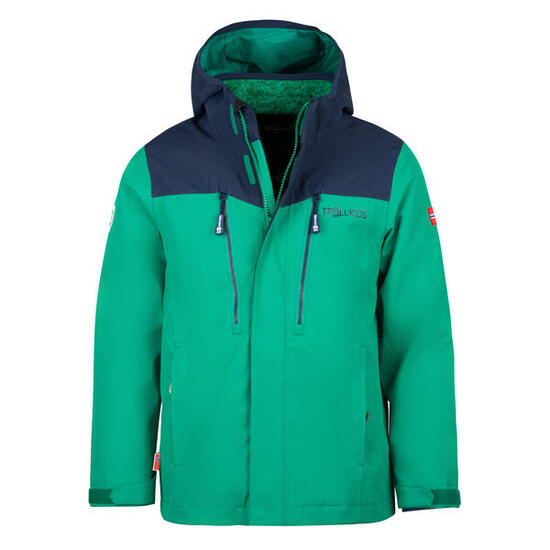 Veste fonctionnelle 3 en 1 Preikestolen pour enfants Vert poivre/bleu marine