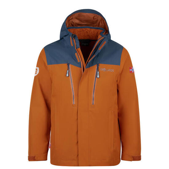 Veste fonctionnelle 3 en 1 pour enfants Preikestolen cannelle/bleu foncé