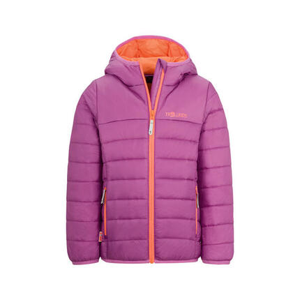 Veste matelassée fille Eikefjord rose mauve/orange papaye