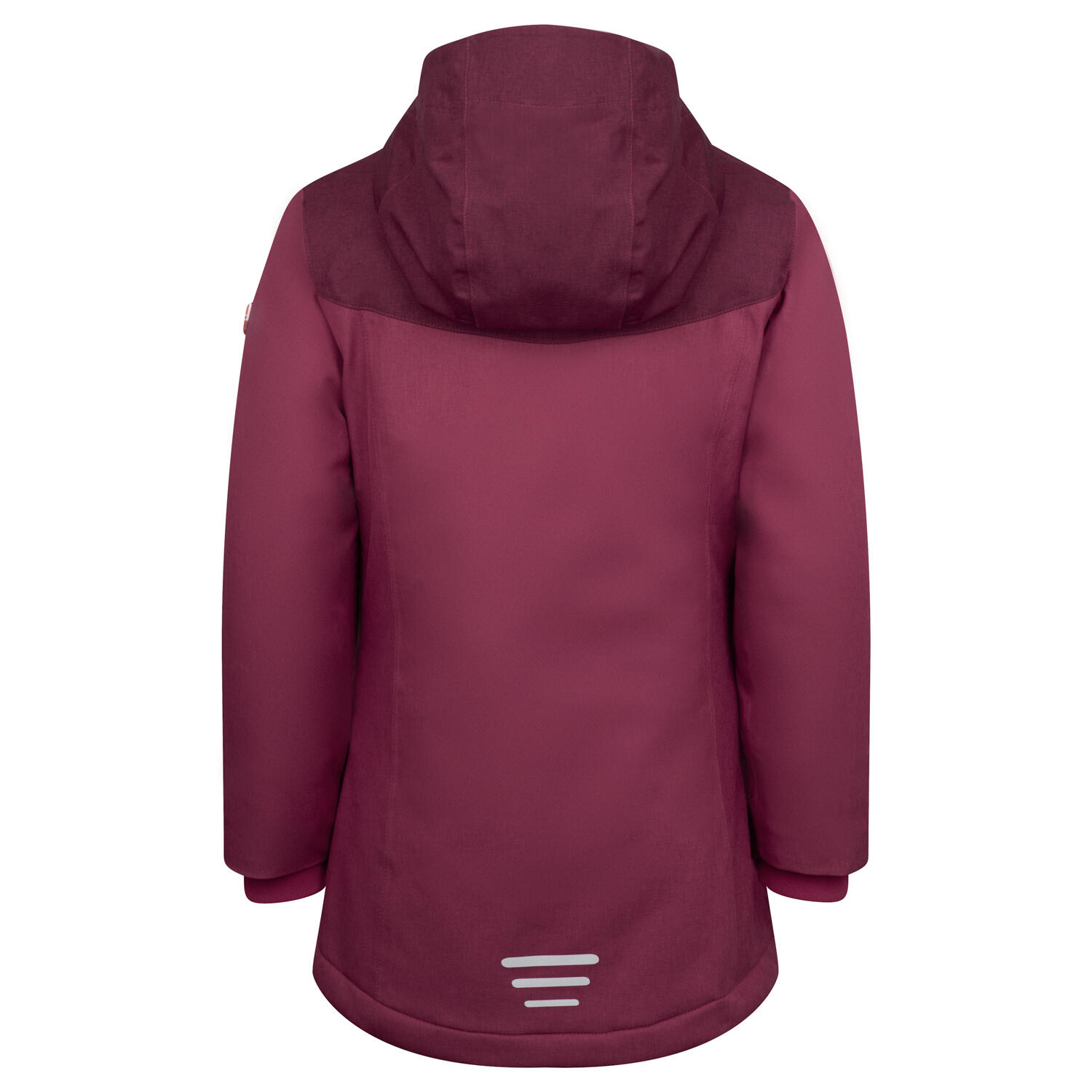 polo pour enfant à séchage rapide EIKEFJORD rouge bourgogne/rose saumon 2/2