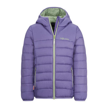 Veste matelassée fille Eikefjord rose mauve/orange papaye