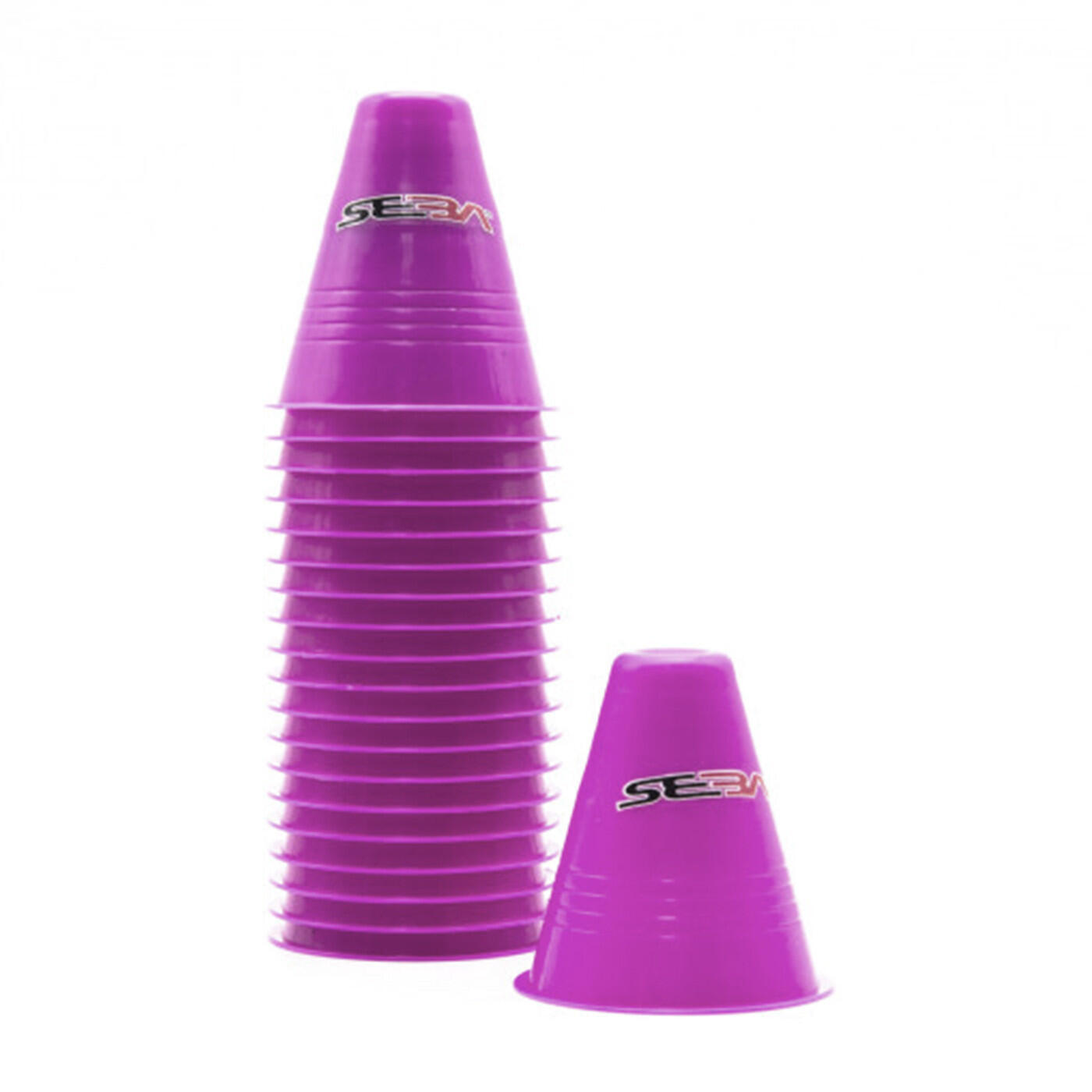 Zestaw 20 pachołków do slalomu na rolkach Seba Slalom Cones Dual Density 2/4