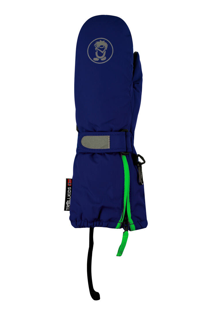 Moufle enfant Troll XT Bleu marine / Vert vipérine Taille 3,5 ; 4-5 ans 2/3