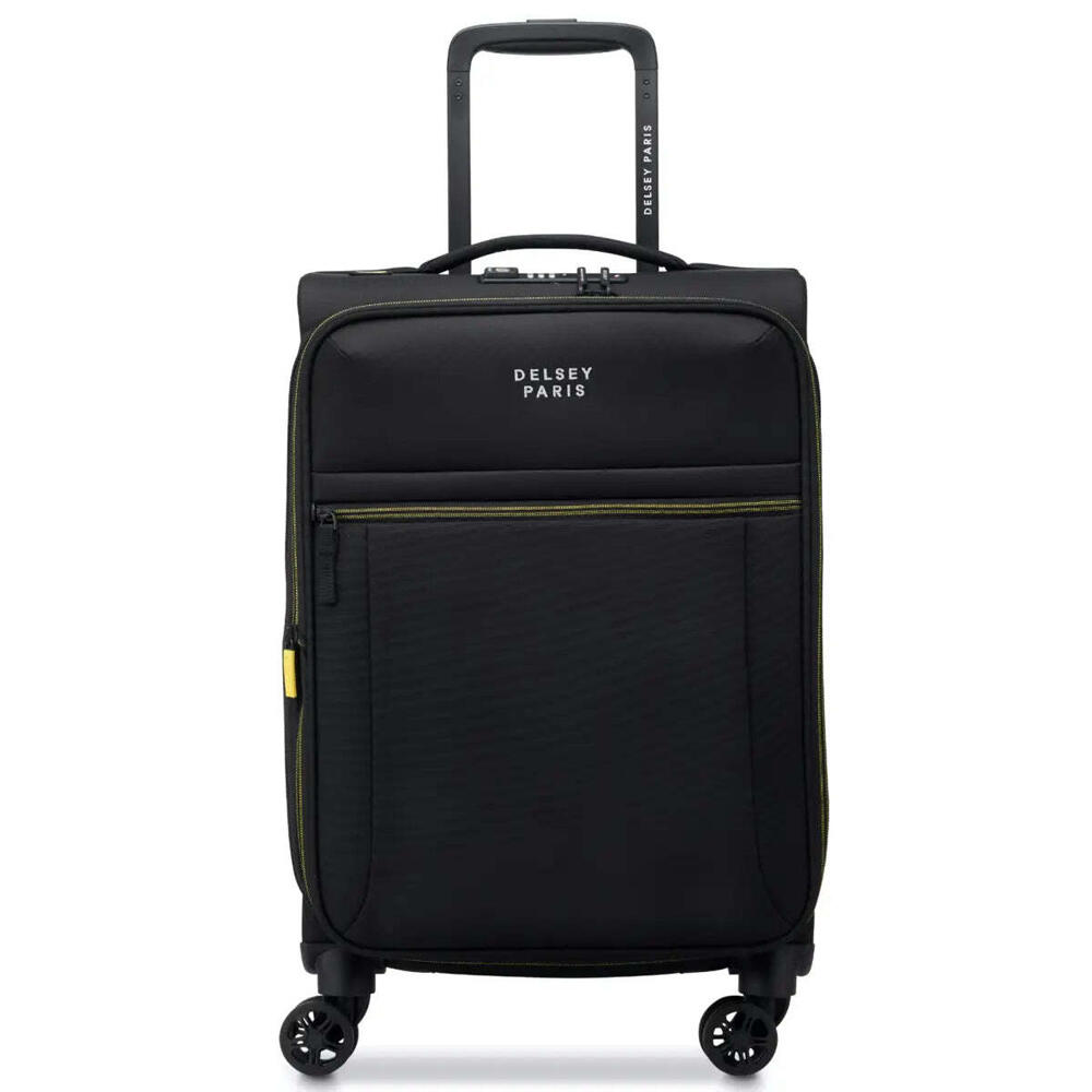 Delsey Brochant 3 - 55 cm 4-Wheel Expandable Carry-on Suitcase - Deep Black