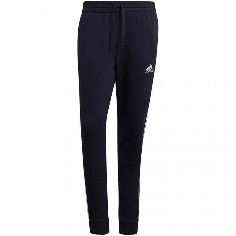 Adidas Mens Essentials Fleece 3 Stripes Tapered Leg Jogging Bottoms