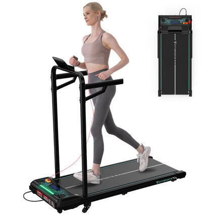 Laufband mit 13,41 % Steigung. 440 W, 6,0 km/h, Bluetooth, abnehmbare armlehnen