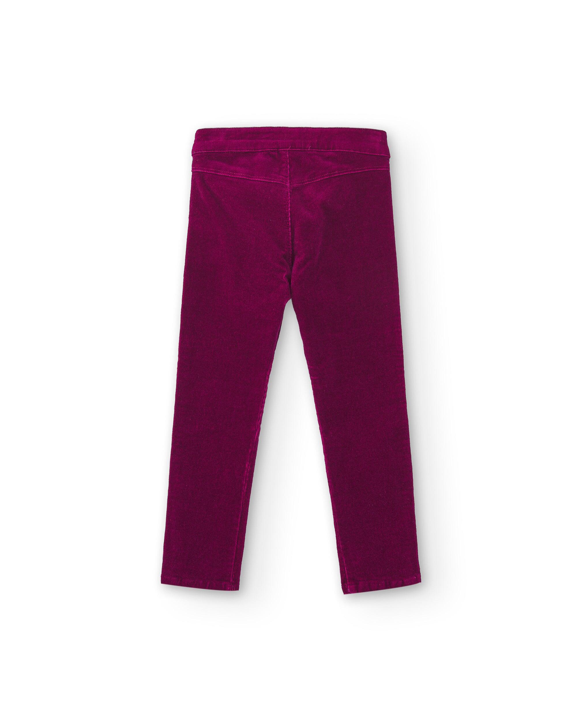 Pantalón niña pana fucsia skinny 2/5