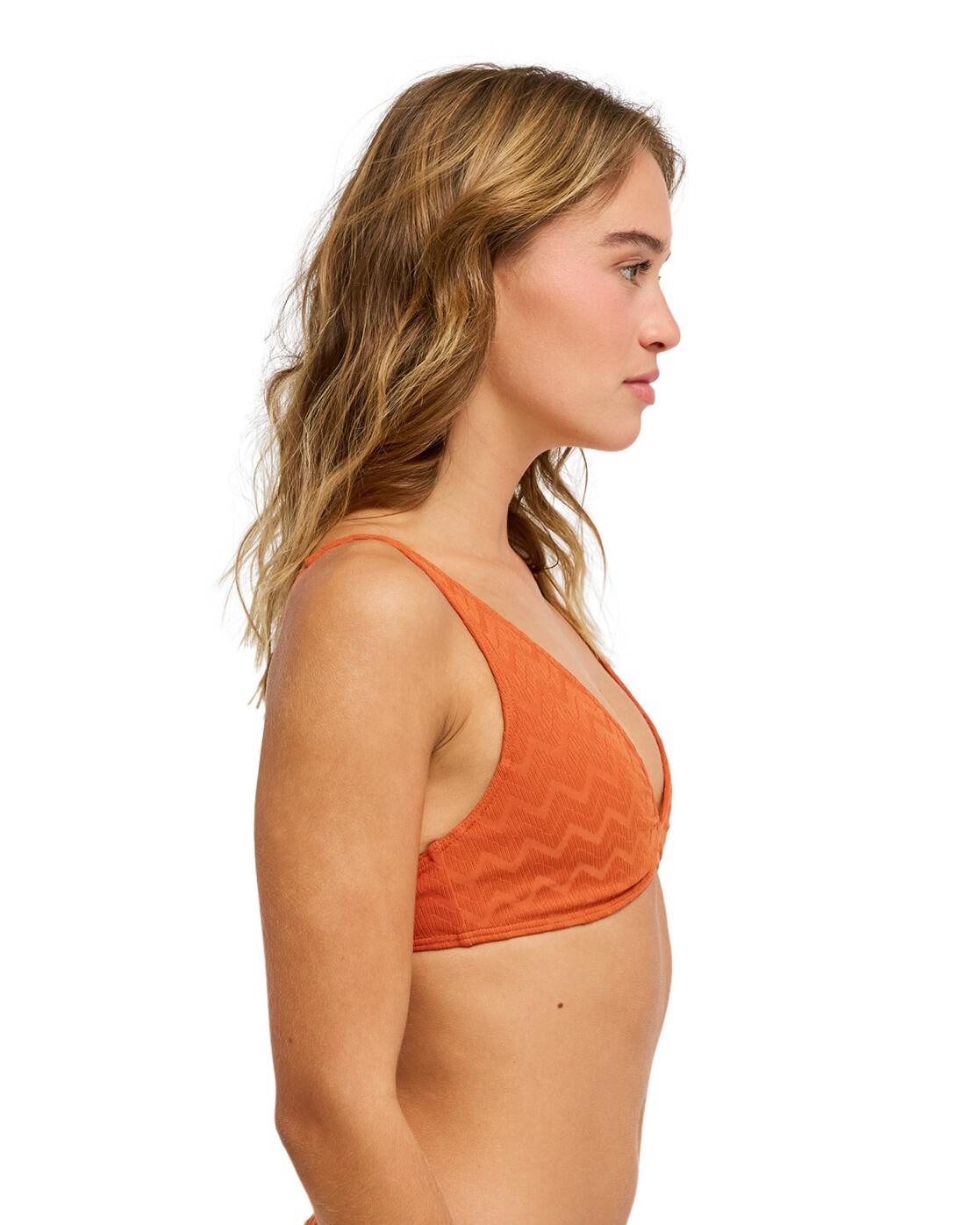 Top de bikini triangular CURRENT COOLNESS ELONGATED TRI Naranja Mujer 3/4