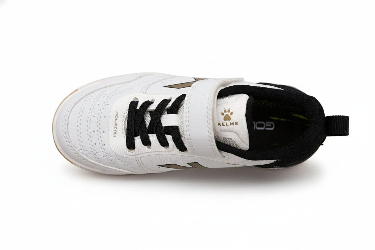 Kelme Zapatillas De Fútbol Sala De Niño Goleiro Elastic Indoor Blanco-negro Unis 3/5