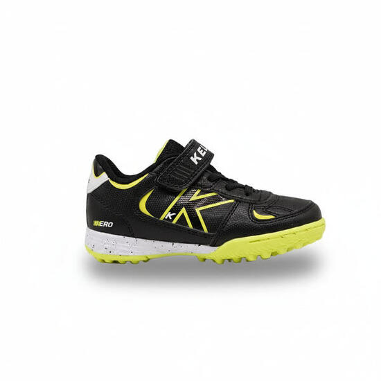 Kelme Botas De Fútbol De Niño Hero Turf Elastic Negro-lima Unisex Kids