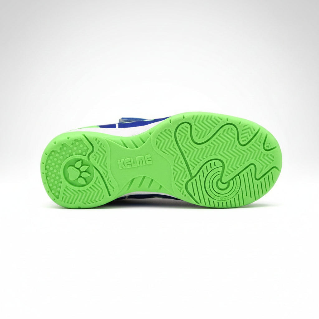 Kelme Zapatillas De Fútbol Sala De Niño Goleiro Elastic Indoor Azul-verde Unisex 2/5