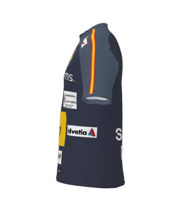 Camiseta Joma España Balonmano Masculino Gris/Negra 2026 3/4