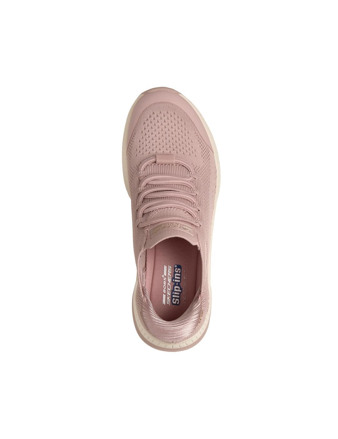Zapatillas para Mujer Skechers Bobs squad  Rosa 4/5