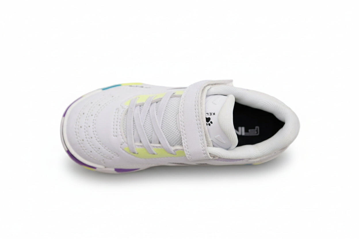 Kelme Zapatillas De Fútbol Sala De Niño Final Elastic Indoor Blanco Unisex Kids 3/5