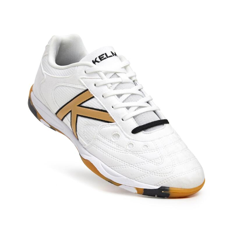 Kelme Zapatillas De Fútbol Sala Indoor Copa Special Player Blanco-oro-negro Unis