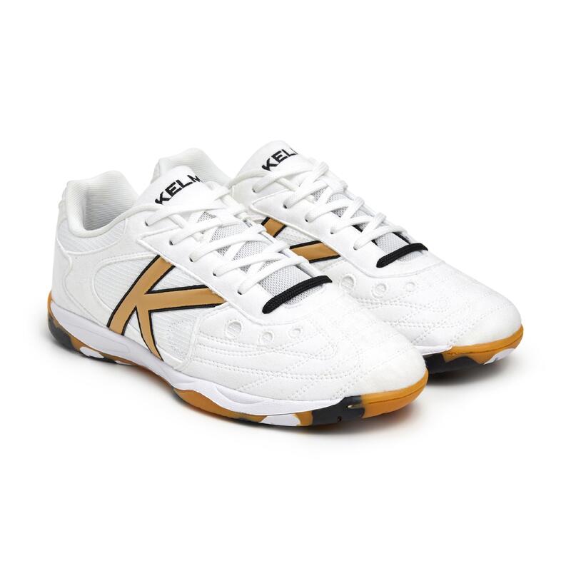 Kelme Zapatillas De Fútbol Sala Indoor Copa Special Player Blanco-oro-negro Unis