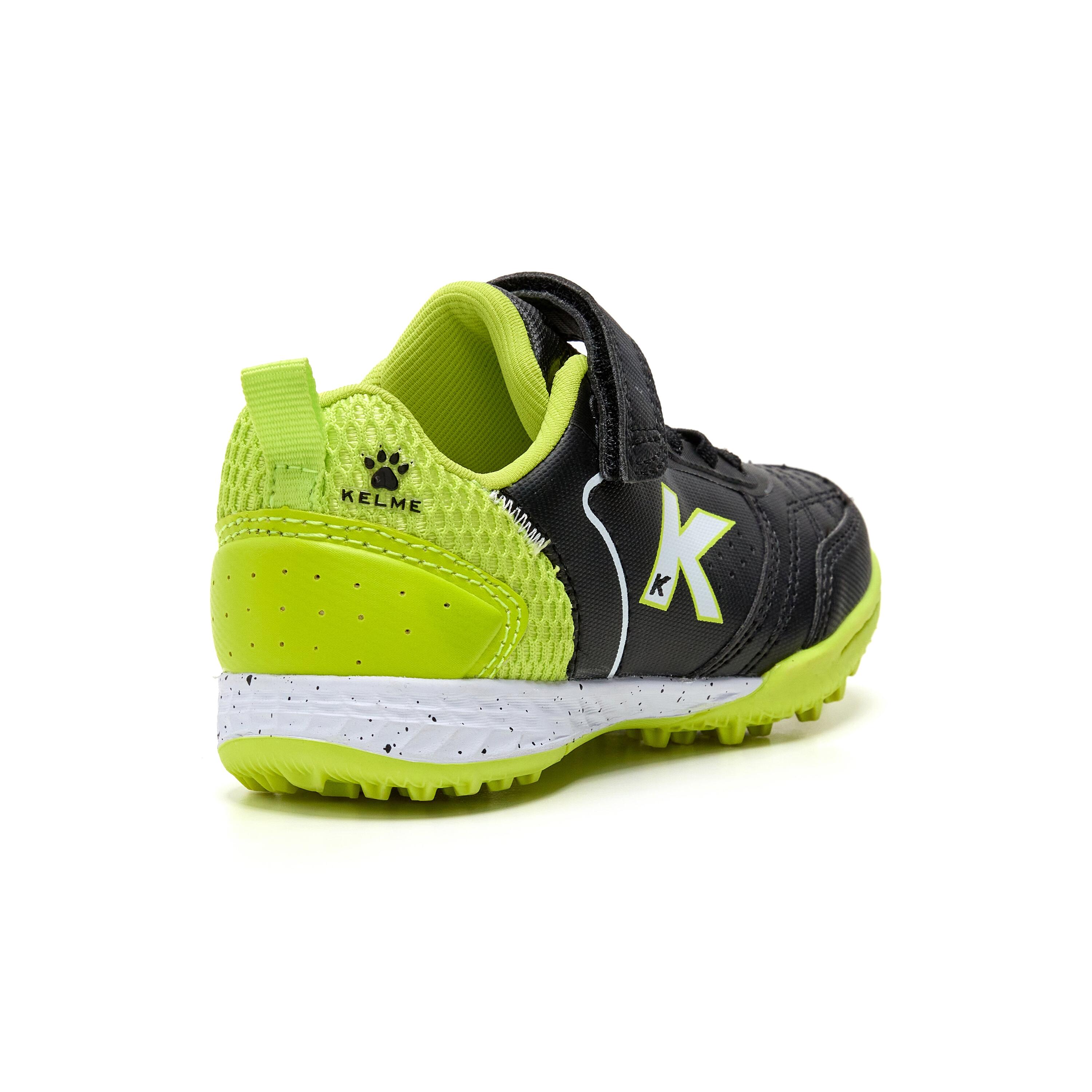 Kelme Botas De Fútbol De Niño Goleiro Turf Elastic Negro-lima Unisex Kids 3/4